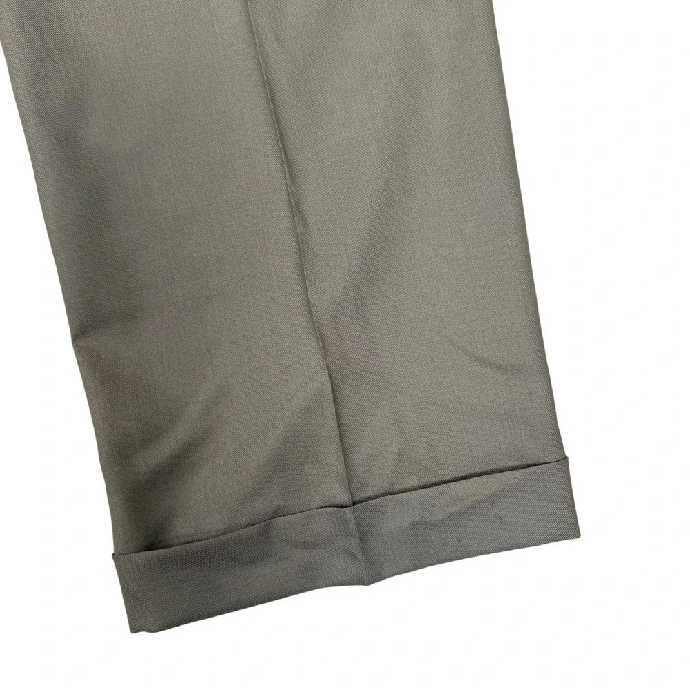 Lauren‎ Ralph Lauren Mens Khaki Pleated Flat Front Pants Total Comfort 33x32